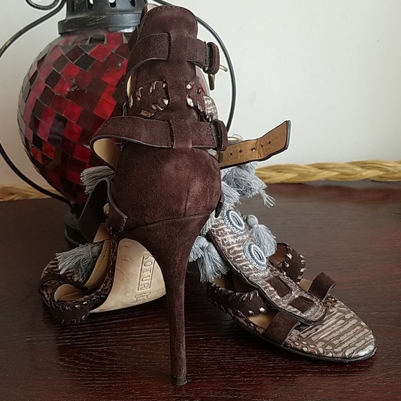 Kotur Sold out snake suede heels sz 7 - Picture 6 of 8